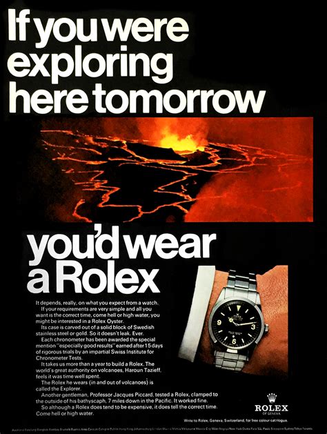 rolex explorer adverts|vintage Rolex magazine ads.